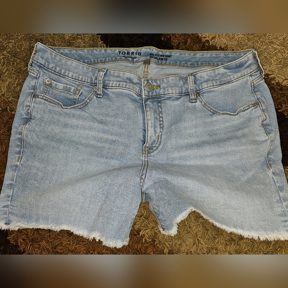Torrid Light Blue Jean Shorts for Women